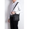 Τσαντάκι Ώμου Δερμάτινο Μαύρο Bull Captain DJB 07