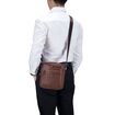 Τσαντάκι Ώμου Δερμάτινο Καφέ Bull Captain DJB 010