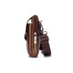 Τσαντάκι Ώμου Και Μέσης Δερμάτινο Σκούρο Καφέ Bull Captain ΥΒ043V