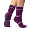 Κάλτσες Γυναικείες Ισοθερμικές Original Petunia Stripe Slipper Purple Heat Holders 80089