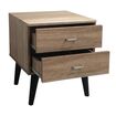 Κομοδίνο με Δύο Συρτάρια 48x38x50cm Σφένδαμος VELCO Pro Systems 65-35570-29
