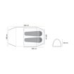 Σκηνή Camping Φουσκωτή AIR 200 2 Aτόμων 350x190x120cm GRASSHOPPERS 10517