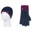 Παιδικό Σετ Σκούφος Και Γάντια Για Παιδία 7-10 Ετών Turn Over Hat & Gloves Navy-Purple Heat Holders 80079