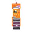 Κάλτσες Γυναικείες Ισοθερμικές Jacquard Long Lite Grey Black Stripe Heat Holders 80024