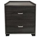 ΚΟΜΟΔΙΝΟ ΜΕ ΔΥΟ ΣΥΡΤΑΡΙΑ 43x40x43 εκ  ΓΚΡΙ ΟΞΙΑ 65-35594-30