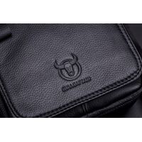 Τσαντάκι Ώμου Δερμάτινο Μαύρο Bull Captain DJB 015(L)