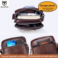 Δερμάτινο Τσαντάκι Ώμου Καφέ Bull Captain DJB 023