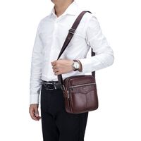 Δερμάτινο Τσαντάκι Ώμου Καφέ Bull Captain DJB 023