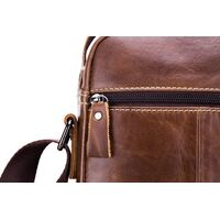 Τσαντάκι Ώμου Δερμάτινο Καφέ Bull Captain DJB 041