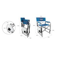 Πολυθρόνα Σκηνοθέτη Σιδερένια με Τραπέζι 15574