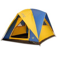 Σκηνή Camping Forester Plus V 5 Ατόμων 270x270x200cm Μπλέ/Κίτρινο PANDA 10348