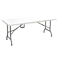 ΤΡΑΠΕΖΙ  ΠΤΥΣΣΟΜΕΝΟ CATERING ΒΑΛΙΤΣΑ 180x75x72cm ΛΕΥΚΟ 31-30773