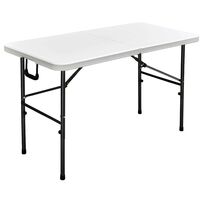 ΤΡΑΠΕΖΙ  ΠΤΥΣΣΟΜΕΝΟ CATERING ΒΑΛΙΤΣΑ 122x60x74cm ΛΕΥΚΟ 31-30827