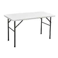 ΤΡΑΠΕΖΙ  ΠΤΥΣΣΟΜΕΝΟ CATERING ΜΟΝΟΚΟΜΜΑΤΟ 122x60x74cm ΛΕΥΚΟ 31-31503