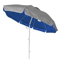 ΟΜΠΡΕΛΑ ΒΕΡΑΝΤΑΣ-ΚΗΠΟΥ-ΘΑΛΑΣΣΗΣ ΜΠΛΕ ΜΕ ΑΣΗΜΙ ΕΞΩΤΕΡΙΚΗ ΕΠΙΣΤΡΩΣΗ ΕΝΙΣΧΥΜΕΝΗ 2m ΜΕΤΑΛΛΙΚΗ 372-6594-1S