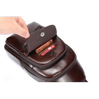 Δερμάτινο τσαντάκι body Bull Captain XB 127 καφέ