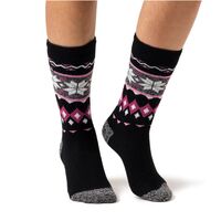 Κάλτσες Γυναικείες Ισοθερμικές Jacquard Lite Lima Fairisle Black Heat Holders 80090