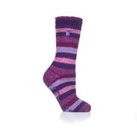 Κάλτσες Γυναικείες Ισοθερμικές Original Petunia Stripe Slipper Purple Heat Holders 80089
