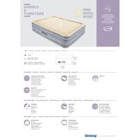 Στρώμα Ύπνου Φουσκωτό Υπέρδιπλο με Ενσωματωμένη Ηλεκτρική Αντλία 203x152x46cm Tritech Cushify Top BESTWAY 15438