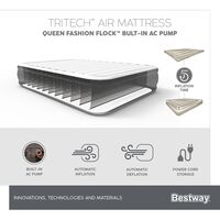 Στρώμα Ύπνου Φουσκωτό Υπέρδιπλο με Ενσωματωμένη Ηλεκτρική Αντλία 203x152x46cm Tritech Cushify Top BESTWAY 15438