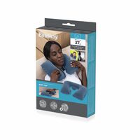 Μαξιλάρι Ταξιδίου Φουσκωτό Βελoύδινο 37x24x10cm Μπλε BESTWAY 15333