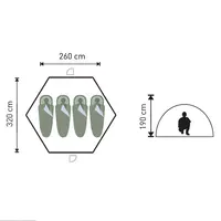 Σκηνή Camping 4 Aτόμων 320x260x190 REXA 4 BIGFOUR 10690