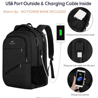 Σακίδιο πλάτης 30L Laptop 17,3” Matein 1035 μαύρο