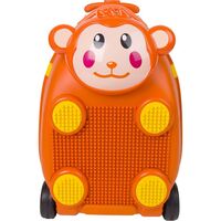 Παιδική Βαλίτσα Zoolittle Trolly Monkey Καφέ με Τουβλάκια