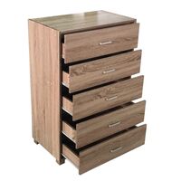 Συρταριέρα με Πέντε Συρτάρια 68x40x101cm Σφένδαμος VELCO 65-35440-29