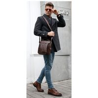 Τσαντάκι Ώμου Δερμάτινο Καφέ Cardinal 379