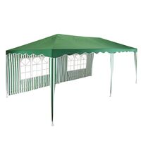GAZEBO 3Χ6 POL/SET ΠΡΑΣΣΙΝΟ-ΛΕΥΚΟ  11364