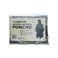 Αδιάβροχο Poncho Ενηλίκων Βινυλίου Μπλέ COMPASS 21387