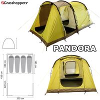 Σκηνή Camping Pandora 4+4 Ατόμων 410x255x185cm  GRASSHOPPERS 10514
