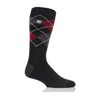 Κάλτσες Ανδρικές Ισοθερμικές Jacquard Lite Black/Red 2483 Heat Holders 80015