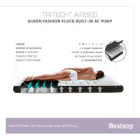 Στρώμα Ύπνου Φουσκωτό Υπέρδιπλο Queen Με Ενσωματωμένη Ηλεκτρική Αντλία 12v Tritech Fashion 203x152x30 BESTWAY 15437