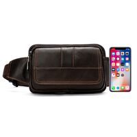 Τσαντάκι Μέσης Δερμάτινο Καφέ Cardinal 8966