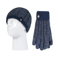 Παιδικό Σετ Σκούφος Και Γάντια Cable Hat & Gloves Με Θερμική Επένδυση Για Παιδία 7-10 Ετών Denim-Navy Heat Holders 80076