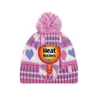 Παιδικό Σετ Σκούφος Και Γάντια Pixie Hat & Mittens Με Θερμική Επένδυση Για Παιδία 3-6 Ετών Pink Heart Heat Holders 80078