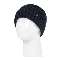Σκούφος Παιδικός Ribbed Turn Over Hat Με Θερμική Επένδυση Για Παιδία 7-10 Ετών Black Heat Holders 80083