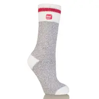Κάλτσες Γυναικείες Ισοθερμικές Original Cream Block Twist Grey Heat Holders 80017