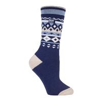 Κάλτσες Γυναικείες Ισοθερμικές Jacquard Lite Navy Cream Heat Holders 80023