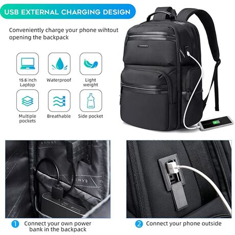 Σακίδιο πλάτης Bange 35L Laptop 17,3   Weekender Hand-On Bagage 2603 μαύρο
