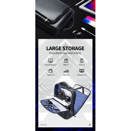 Σακίδιο πλάτης Αντικλεπτικό 24L Laptop 15,6” Bopai 61-53111 μαύρο Σακίδιο πλάτης Αντικλεπτικό 24L Laptop 15,6” Bopai 61-53111 μαύρο