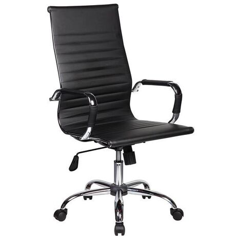 ΚΑΡΕΚΛΑ ΓΡΑΦΕΙΟΥ ΜΑΥΡΟ ΕΠΙΦΑΝΕΙΑ: PU ΜΠΡΑΤΣΑ: ΧΡΩΜΙΟΥ ΜΕ ΕΠΕΝΔΥΣΗ PU ΒΑΣΗ ΧΡΩΜΙΟΥ:320mm 66-20064