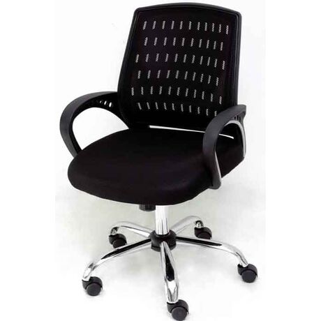 ΚΑΡΕΚΛΑ ΓΡΑΦΕΙΟΥ  ΜΑΥΡΟ ΒΑΣΗ:ΜΕΤΑΛΛΙΚΗ ΧΡΩΜΙΟΥ 66-18689-1