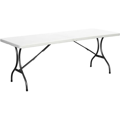 ΤΡΑΠΕΖΙ  ΠΤΥΣΣΟΜΕΝΟ CATERING ΒΑΛΙΤΣΑ 244x76x72cm ΛΕΥΚΟ 31-30841