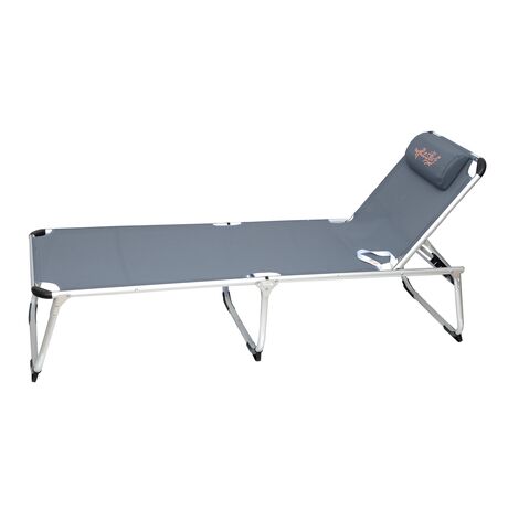 ΞΑΠΛΩΣΤΡΑ ΓΚΡΙ KING SIZE ΠΤΥΣΣΟΜΕΝΗ ΕΝΙΣΧΥΜΕΝΗ ΡΑΒΔΩΤΗ ΑΛΟΥΜΙΝΙΟΥ myResort 161-0361-10