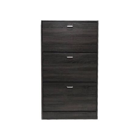 ΠΑΠΟΥΤΣΟΘΗΚΗ  ΜΕ ΤΡΕΙΣ ΠΟΡΤΕΣ-ΑΕΡΙΖΟΜΕΝΗ ΠΛΑΤΗ 63x24x115 εκ  ΓΚΡΙ ΟΞΙΑ 63-35266-30