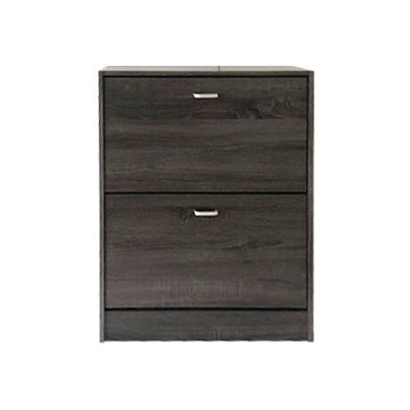 ΠΑΠΟΥΤΣΟΘΗΚΗ ME ΔΥΟ ΠΟΡΤΕΣ-ΑΕΡΙΖΟΜΕΝΗ ΠΛΑΤΗ 63x24x80 εκ  ΓΚΡΙ ΟΞΙΑ 63-35242-30