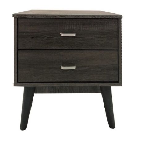 ΚΟΜΟΔΙΝΟ ΜΕ ΔΥΟ  ΣΥΡΤΑΡΙΑ 48x38x50 εκ  ΓΚΡΙ ΟΞΙΑ 65-35570-30